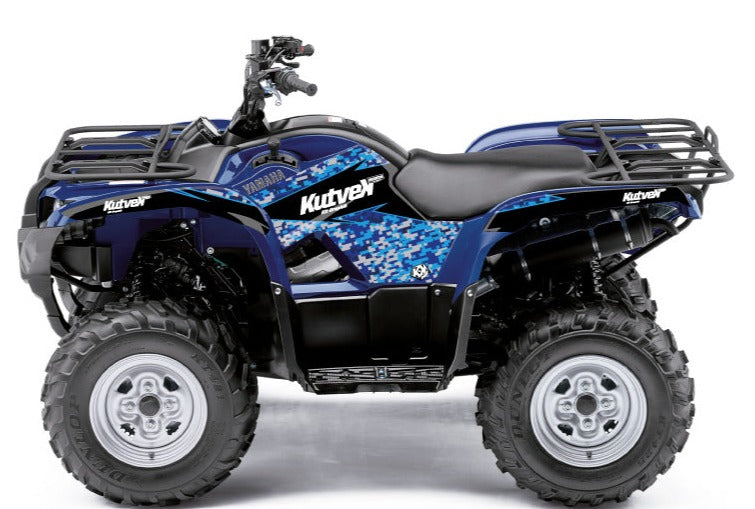 Chargez l&#39;image dans la visionneuse de la galerie, YAMAHA 350 GRIZZLY ATV PREDATOR GRAPHIC KIT BLUE
