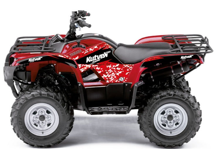 Laden Sie das Bild in Galerie -Viewer, Yamaha 350 GRIZZLY ATV PREDATOR GRAFIK-KIT ROT
