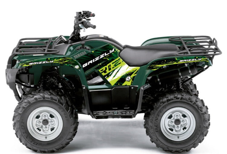 Laden Sie das Bild in Galerie -Viewer, YAMAHA 350 GRIZZLY ATV WILD GRAPHIC KIT GREEN
