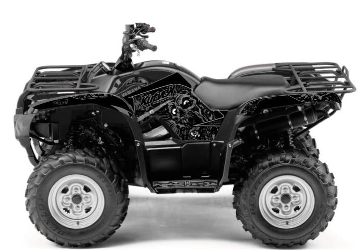 Chargez l&#39;image dans la visionneuse de la galerie, YAMAHA 350 GRIZZLY ATV ZOMBIES DARK GRAPHIC KIT BLACK
