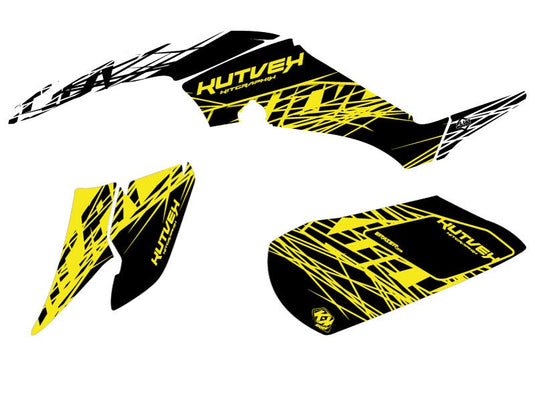 YAMAHA 350 RAPTOR ATV ERASER FLUO GRAPHIC KIT YELLOW