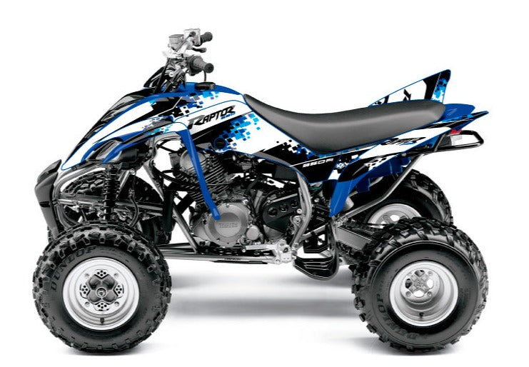 Laden Sie das Bild in Galerie -Viewer, YAMAHA 350 RAPTOR ATV HANGTOWN GRAPHIC KIT BLUE
