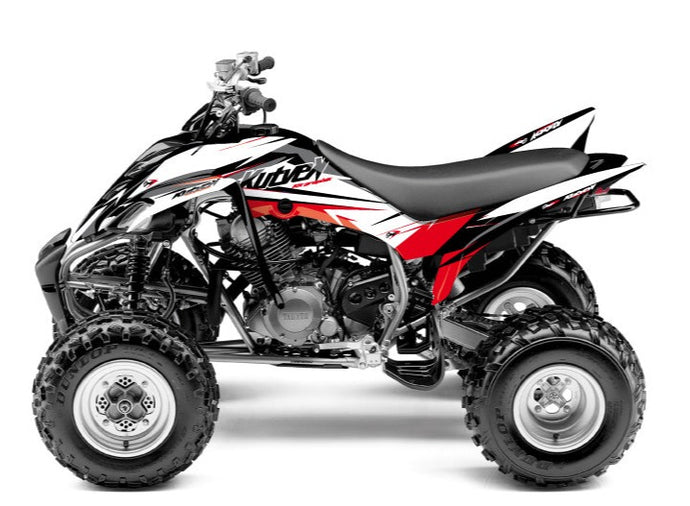 YAMAHA 350 RAPTOR ATV STAGE GRAPHIC KIT BLACK RED