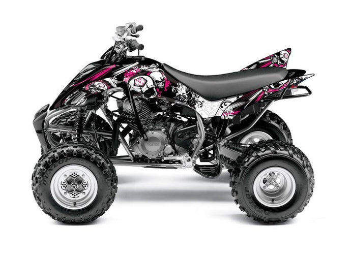 YAMAHA 350 RAPTOR ATV TRASH GRAPHIC KIT BLACK PINK