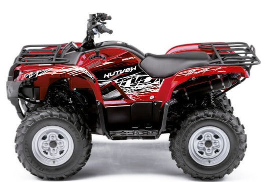 YAMAHA 450 GRIZZLY ATV ERASER GRAPHIC KIT RED WHITE