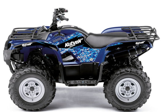 YAMAHA 450 GRIZZLY ATV PREDATOR GRAPHIC KIT BLUE