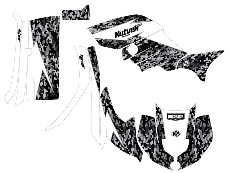 Chargez l&#39;image dans la visionneuse de la galerie, YAMAHA 450 GRIZZLY ATV PREDATOR GRAPHIC KIT WHITE
