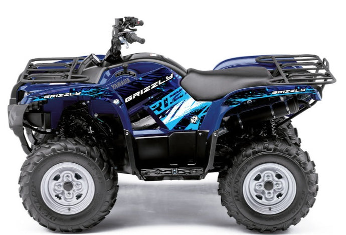 YAMAHA 450 GRIZZLY ATV WILD GRAPHIC KIT BLUE