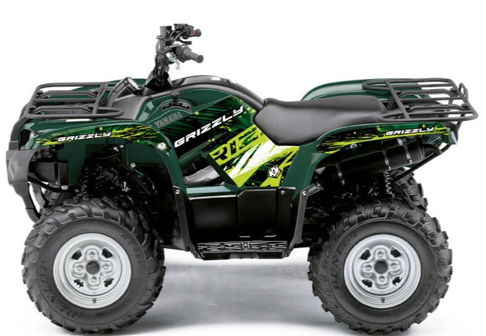 YAMAHA 450 GRIZZLY ATV WILD GRAPHIC KIT GREEN