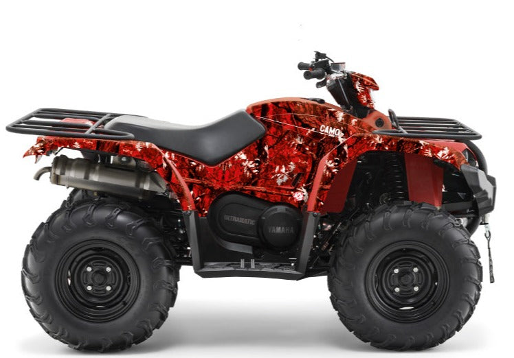 Load image into Gallery viewer, YAMAHA 450 KODIAK ATV CAMO GRAPHIC KIT RED
