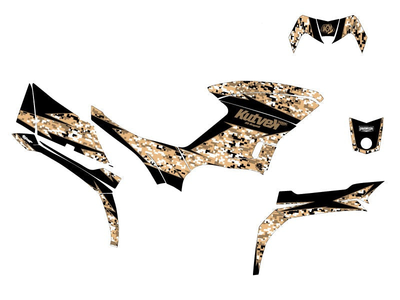 Laden Sie das Bild in Galerie -Viewer, YAMAHA 450 KODIAK ATV PREDATOR GRAPHIC KIT SAND
