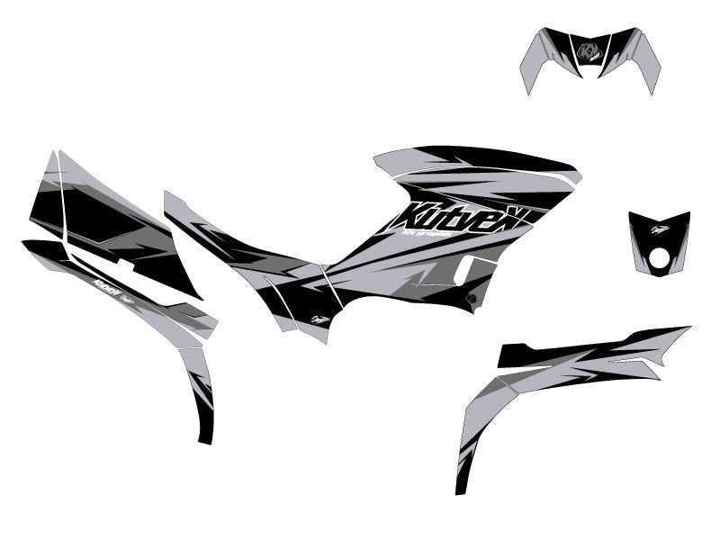 YAMAHA 450 KODIAK ATV STAGE GRAPHIC KIT GREY