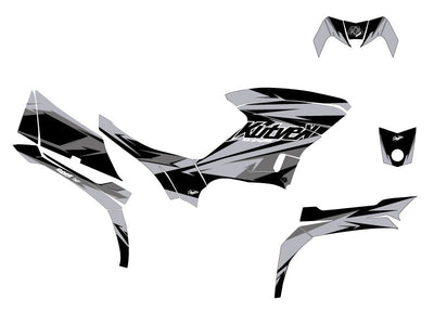 YAMAHA 450 KODIAK ATV STAGE GRAPHIC KIT GREY