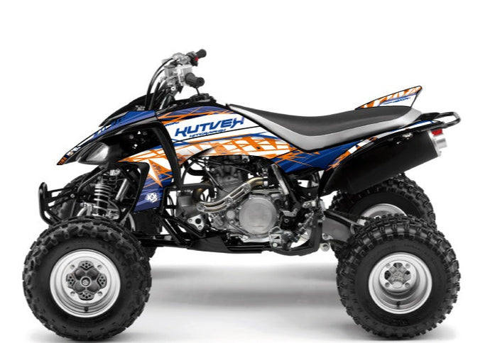 YAMAHA 450 YFZ ATV ERASER GRAPHIC KIT BLUE ORANGE