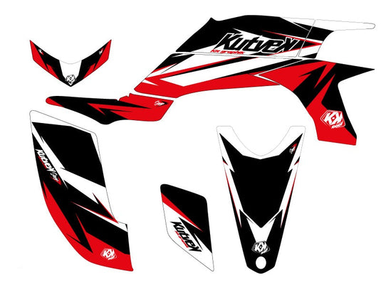 YAMAHA 450 YFZ ATV STAGE GRAPHIC KIT BLACK RED