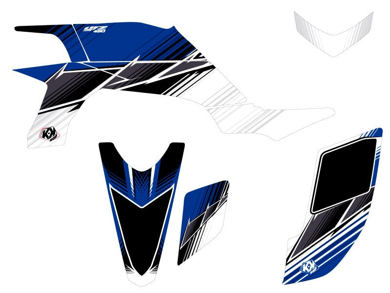 Laden Sie das Bild in Galerie -Viewer, YAMAHA 450 YFZ ATV STRIPE GRAPHIC KIT BLUE
