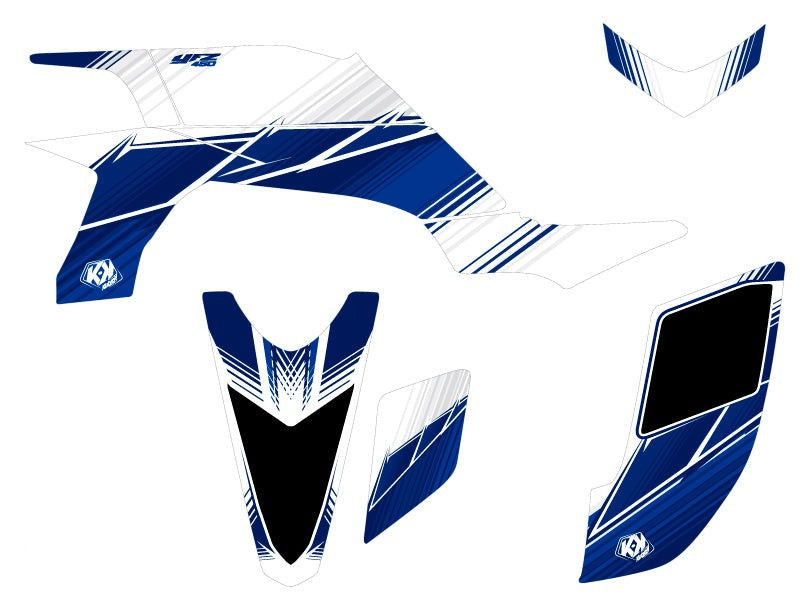 Load image into Gallery viewer, YAMAHA 450 YFZ ATV STRIPE GRAPHIC KIT NIGHT BLUE
