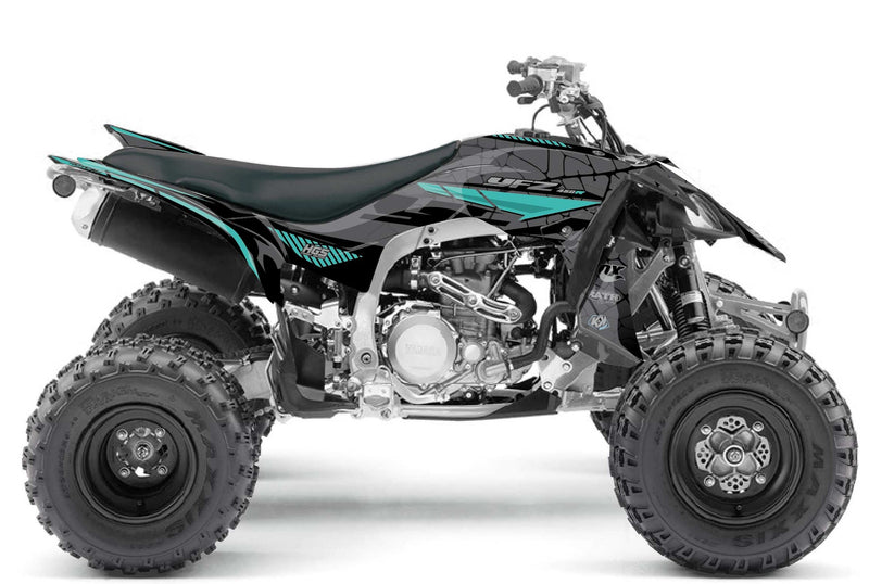 Chargez l&#39;image dans la visionneuse de la galerie, YAMAHA 450 YFZ R ATV KAIMAN GRAPHIC KIT BLACK TURQUOISE
