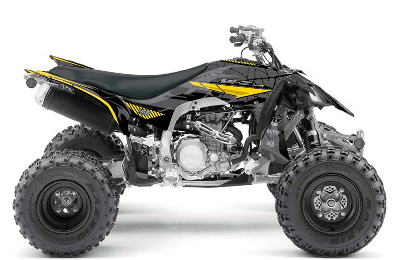 Laden Sie das Bild in Galerie -Viewer, YAMAHA 450 YFZ R ATV KAIMAN GRAPHIC KIT BLACK YELLOW
