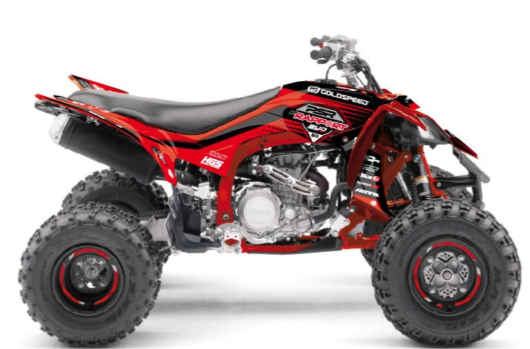 Laden Sie das Bild in Galerie -Viewer, YAMAHA 450 YFZ R ATV REPLICA BY RAPPORT K20 GRAPHIC KIT RED BLACK
