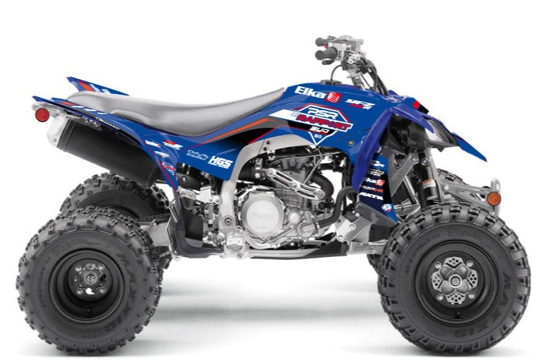 Laden Sie das Bild in Galerie -Viewer, YAMAHA 450 YFZ R ATV REPLICA BY RAPPORT K20 GRAPHIC KIT BLUE RED
