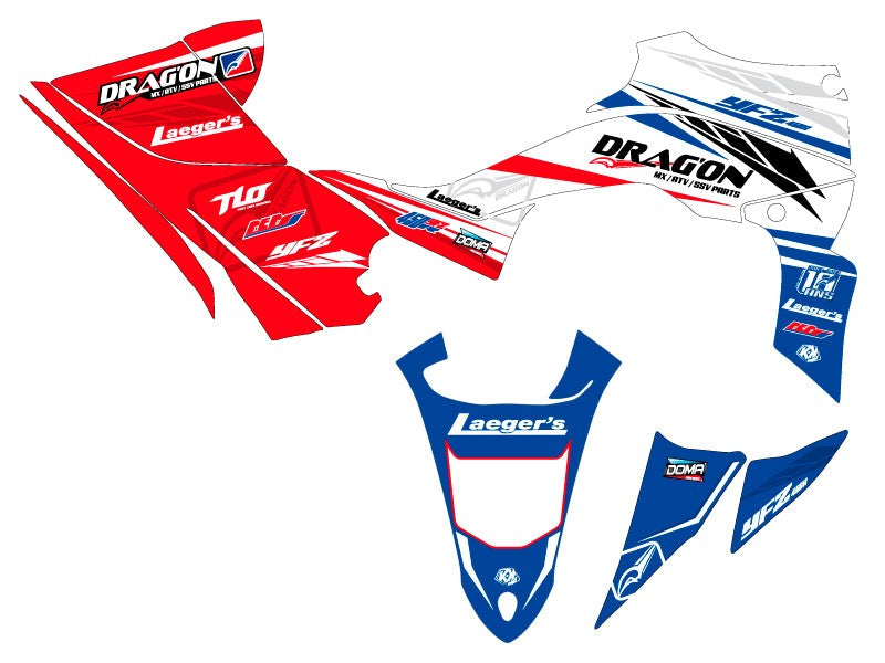 YAMAHA 450 YFZ R ATV REPLICA DRAG ON DISTRIBUTION PDV 2018 GRAPHIC KIT