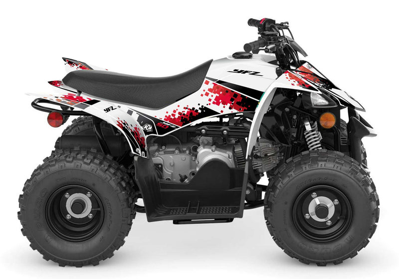 Load image into Gallery viewer, YAMAHA 50 YFZ ATV HANGTOWN GRAPHIC KIT RED
