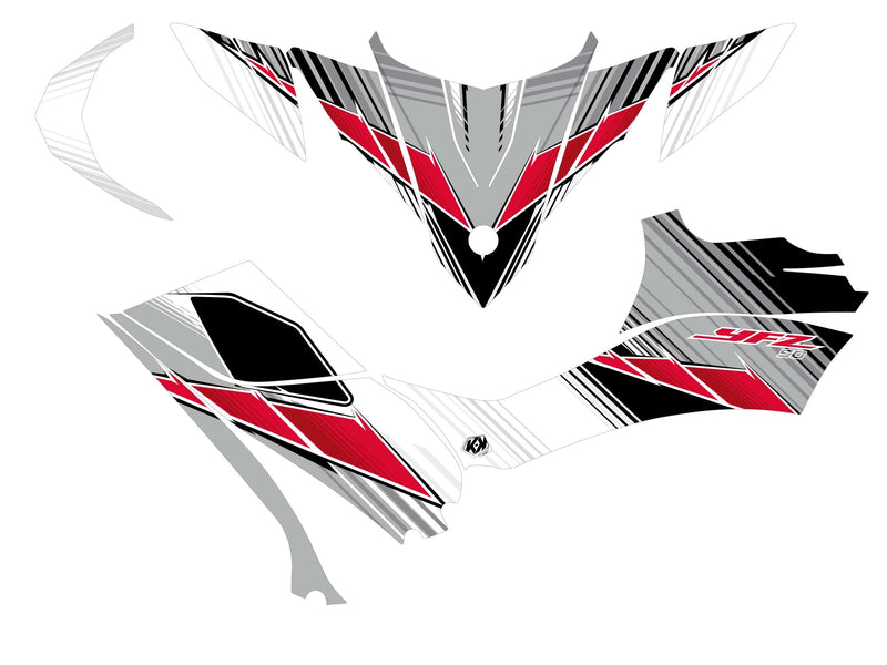 Load image into Gallery viewer, YAMAHA 50 YFZ ATV STRIPE GRAPHIC KIT RED
