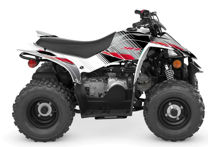 KIT DECO QUAD STRIPE YAMAHA 50 YFZ ROUGE