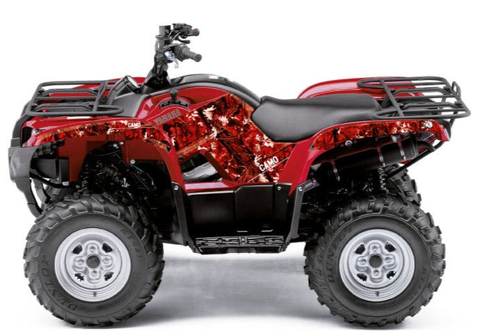 YAMAHA 550-700 GRIZZLY ATV CAMO GRAPHIC KIT RED