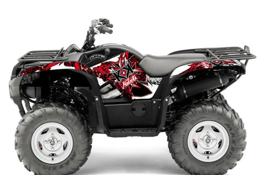 YAMAHA 550-700 GRIZZLY ATV DEMON GRAPHIC KIT RED