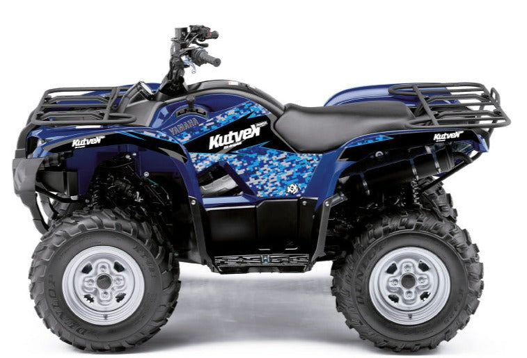 Chargez l&#39;image dans la visionneuse de la galerie, YAMAHA 550-700 GRIZZLY ATV PREDATOR GRAPHIC KIT BLUE
