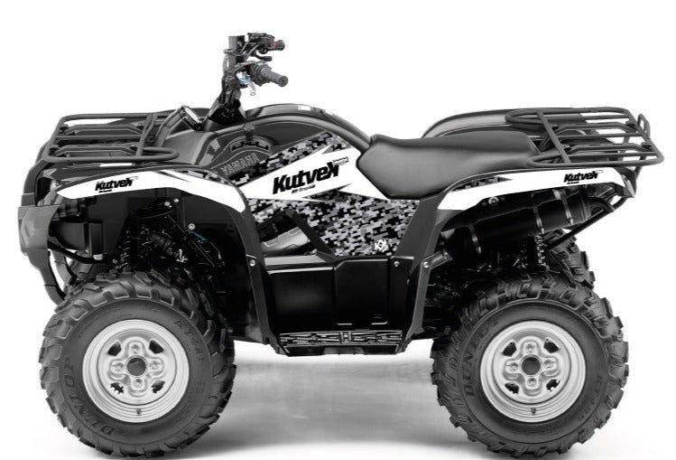 Chargez l&#39;image dans la visionneuse de la galerie, YAMAHA 550-700 GRIZZLY ATV PREDATOR GRAPHIC KIT WHITE
