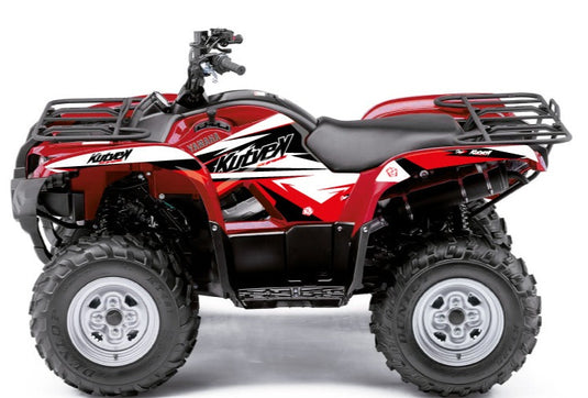 YAMAHA 550-700 GRIZZLY ATV STAGE GRAPHIC KIT BLACK RED