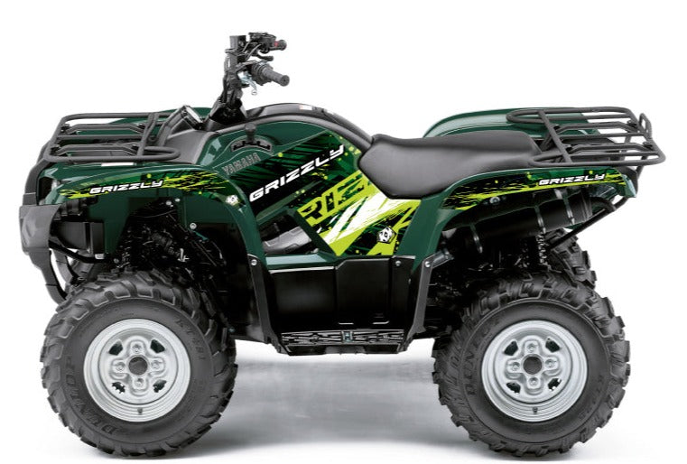 Chargez l&#39;image dans la visionneuse de la galerie, YAMAHA 550-700 GRIZZLY ATV WILD GRAPHIC KIT GREEN
