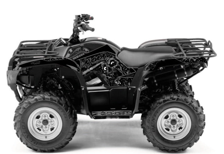 Chargez l&#39;image dans la visionneuse de la galerie, YAMAHA 550-700 GRIZZLY ATV ZOMBIES DARK GRAPHIC KIT BLACK
