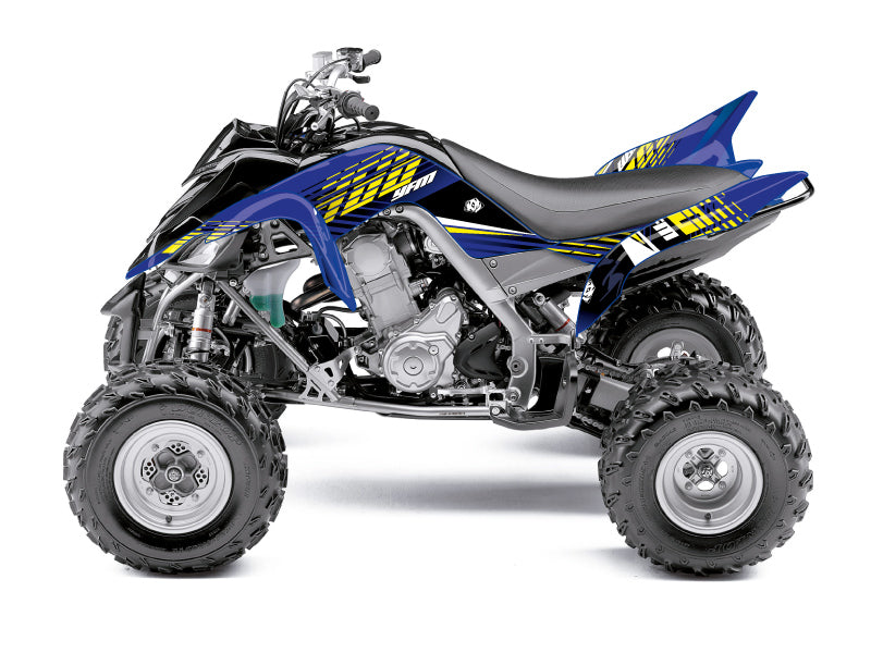 Laden Sie das Bild in Galerie -Viewer, YAMAHA 660 RAPTOR ATV CORPORATE GRAPHIC KIT BLAU
