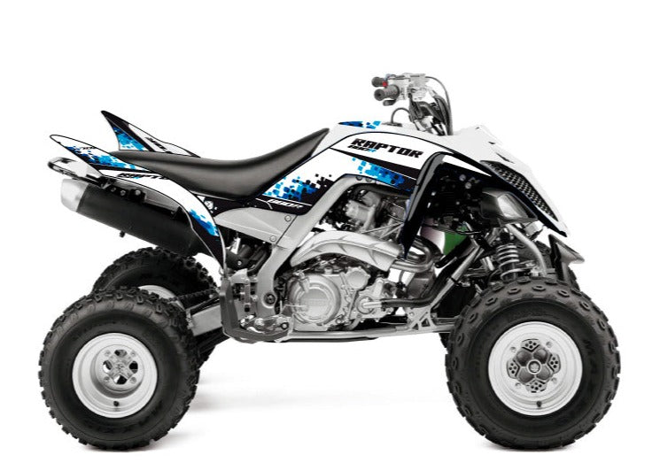 Laden Sie das Bild in Galerie -Viewer, YAMAHA 660 RAPTOR ATV HANGTOWN GRAPHIC KIT BLUE
