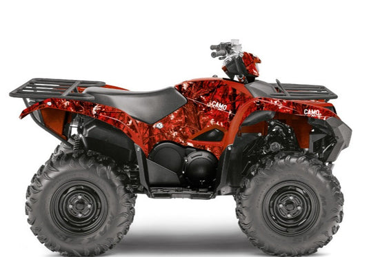 YAMAHA 700-708 GRIZZLY ATV CAMO GRAPHIC KIT RED