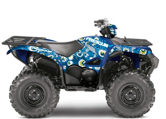 YAMAHA 700-708 GRIZZLY ATV FREEGUN EYED GRAPHIC KIT BLUE