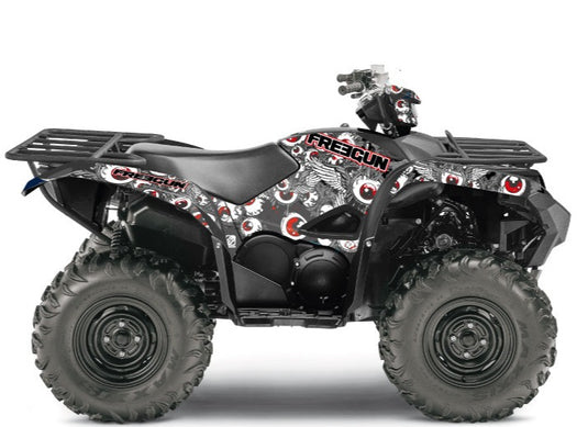 YAMAHA 700-708 GRIZZLY ATV FREEGUN EYED GRAPHIC KIT RED