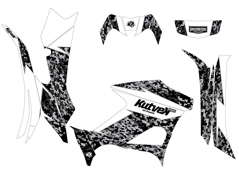 Load image into Gallery viewer, YAMAHA-700-708-GRIZZLY-ATV-PREDATOR-GRAPHIC-KIT-WHITE
