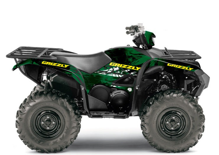 Laden Sie das Bild in Galerie -Viewer, YAMAHA 700-708 GRIZZLY ATV WILD GRAPHIC KIT GREEN
