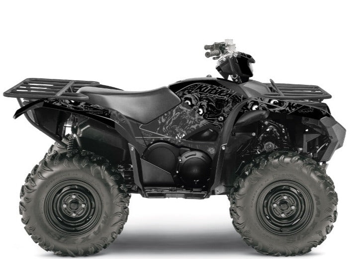 Chargez l&#39;image dans la visionneuse de la galerie, YAMAHA 700-708 GRIZZLY ATV ZOMBIES DARK GRAPHIC KIT BLACK
