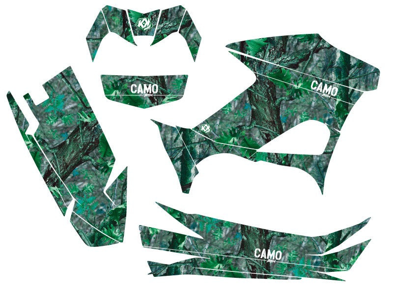 Laden Sie das Bild in Galerie -Viewer, YAMAHA 700-708 KODIAK ATV CAMO GRAPHIC KIT GREEN
