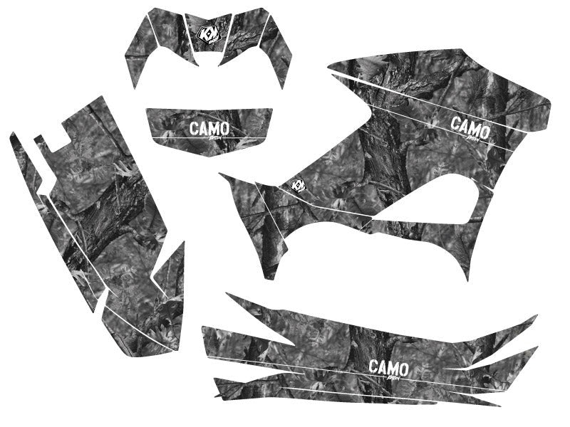 Laden Sie das Bild in Galerie -Viewer, YAMAHA 700-708 KODIAK ATV CAMO GRAPHIC KIT GREY
