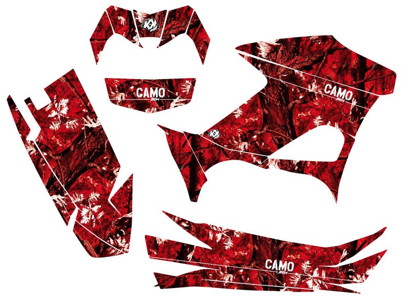 Load image into Gallery viewer, YAMAHA 700-708 KODIAK ATV CAMO GRAPHIC KIT RED
