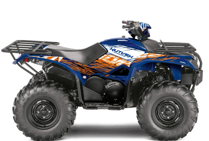 YAMAHA 700-708 KODIAK ATV ERASER GRAPHIC KIT BLUE ORANGE