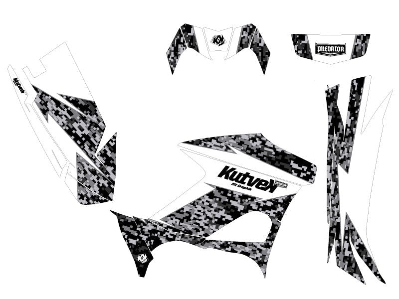 Load image into Gallery viewer, YAMAHA 700-708 KODIAK ATV PREDATOR GRAPHIC KIT WHITE
