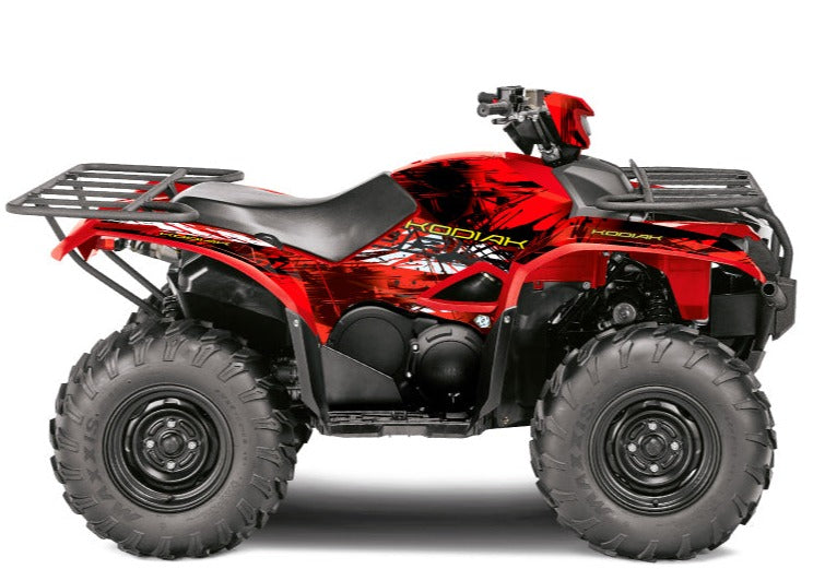 Laden Sie das Bild in Galerie -Viewer, YAMAHA 700-708 KODIAK ATV WILD GRAPHIC KIT RED
